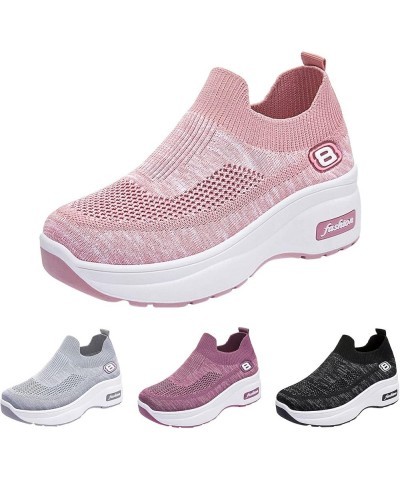 Womens Runing Gym Mesh Sneakers Non-Slip Workout Comfort Shoes Casual Workout Shoes Ao1-purple $16.49 Fashion Sneakers