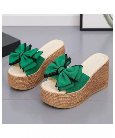 Flip Flop Slippers Women Slipper For Women Indoor Womens Platform Sandals Beach Sandals For Womens Flats Shoes Sandals Green-...