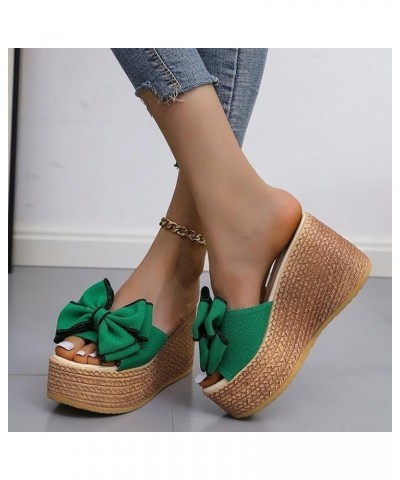 Flip Flop Slippers Women Slipper For Women Indoor Womens Platform Sandals Beach Sandals For Womens Flats Shoes Sandals Green-...