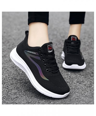 Women Sneakers Trainers Mesh Casual Zapatos Para Correr De Mujer Womens White Sneakers Z 02-black $16.31 Athletic Shoes