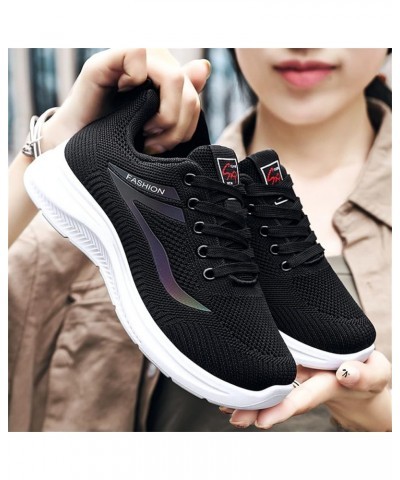 Women Sneakers Trainers Mesh Casual Zapatos Para Correr De Mujer Womens White Sneakers Z 02-black $16.31 Athletic Shoes