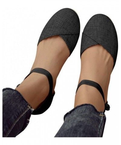 Wedge Sandals for Women Dressy Open Toe Slides Slippers Summer Non Slip Walking Shoes Wide Fit Wedge Sandals Black $14.14 San...