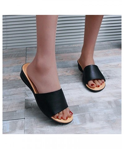 Toe Women Casual Summer Large Fashion Spring Slippers Sandals Solid Wedge Color Open and Size Women's Slipper Bath Slippers W...