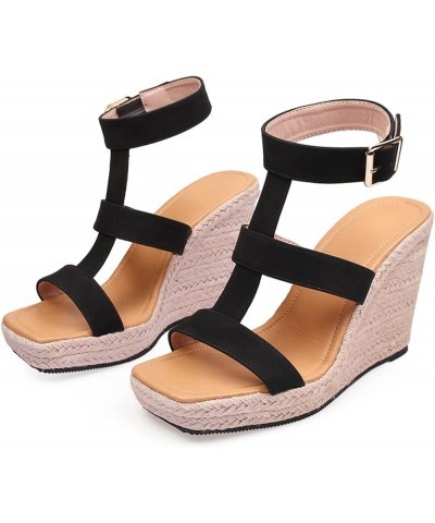 Platform Wedge Sandals for Women Espadrille Dressy Strappy Open Toe Ankle Strap Pumps Beach Shoes Comfortable Walking Slingba...