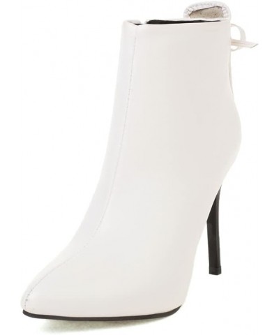 Stiletto Heels Ankle Boots for Women 14 White $36.26 Boots