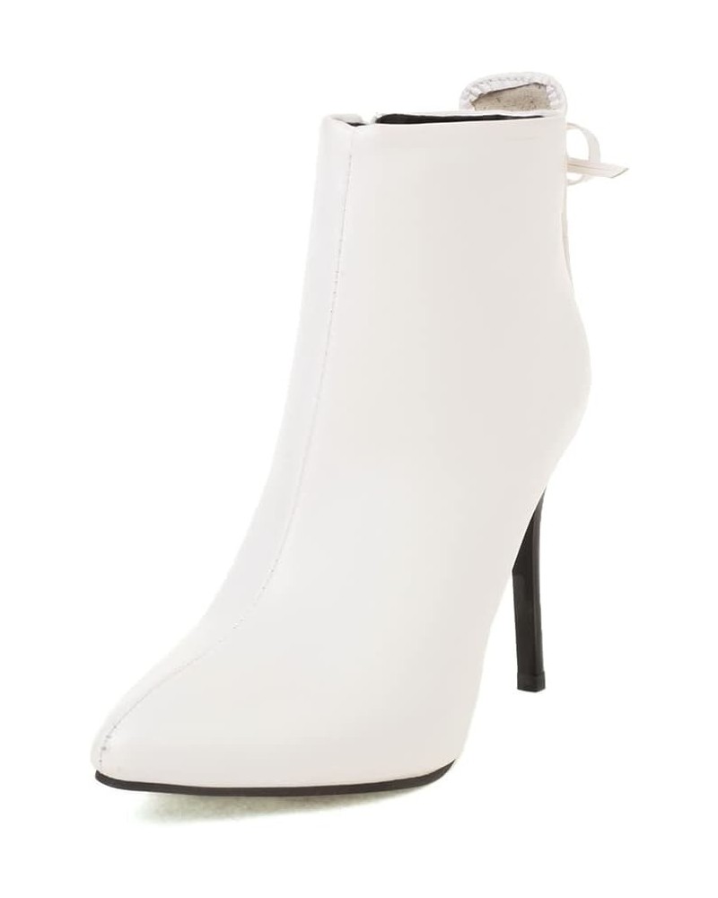 Stiletto Heels Ankle Boots for Women 14 White $36.26 Boots