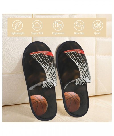 Unisex Cozy Indoor Furry Slipper-Basketball Board Plush House Slippers Warm Bedroom Shoes $13.57 Slippers