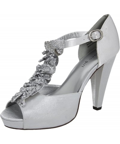 Women's MADDNESS Silver Satin $19.15 Pumps