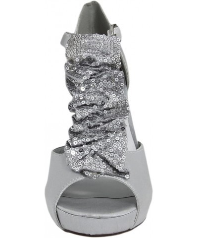 Women's MADDNESS Silver Satin $19.15 Pumps