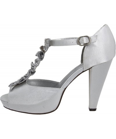 Women's MADDNESS Silver Satin $19.15 Pumps