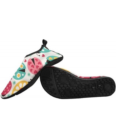 Ladybug Background Water Shoes Barefoot Aqua Pool Socks for Beach Swim Walking 5/6women $16.73 Outdoor Shoes