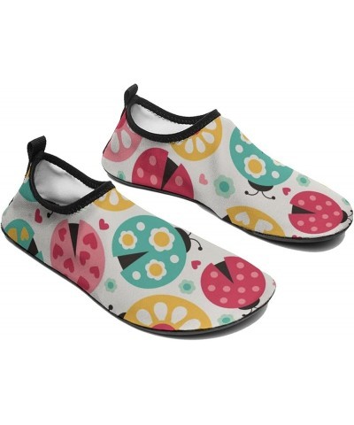 Ladybug Background Water Shoes Barefoot Aqua Pool Socks for Beach Swim Walking 5/6women $16.73 Outdoor Shoes