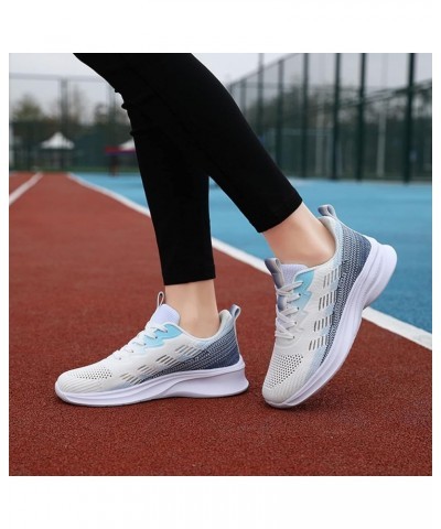 Women Sneakers Mesh Breathable Comfortable Summer New Pattern Color Gradient Fashion Trend Barefoot Shoes Women Blue $12.16 F...