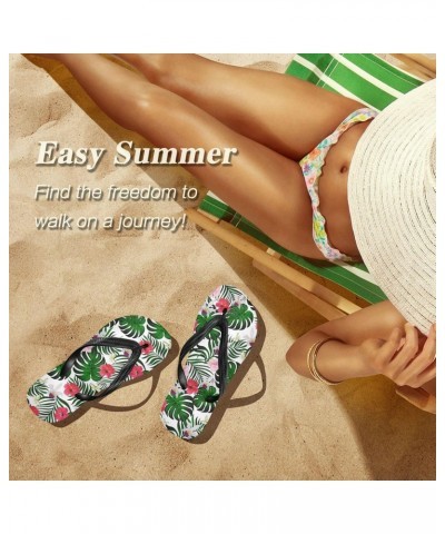 Tropical Palm Leaves Flops Slip Sandals for Women Men, Beach Shoes Casual Thong Sandal 458 $11.01 Sandals