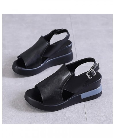 White Platform Women Wedges Size 5 Women Slippers Platform Mini Boots Sandals For Men Women Heeled Sandals Wh 11-black $17.06...