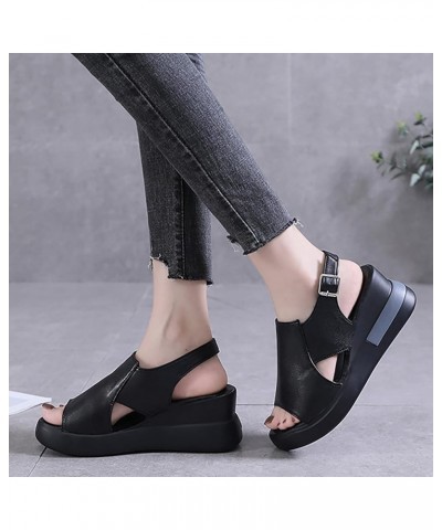 White Platform Women Wedges Size 5 Women Slippers Platform Mini Boots Sandals For Men Women Heeled Sandals Wh 11-black $17.06...