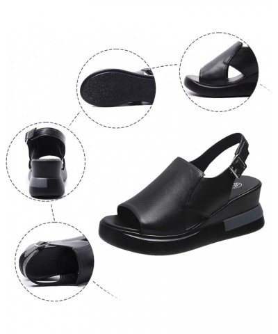 White Platform Women Wedges Size 5 Women Slippers Platform Mini Boots Sandals For Men Women Heeled Sandals Wh 11-black $17.06...