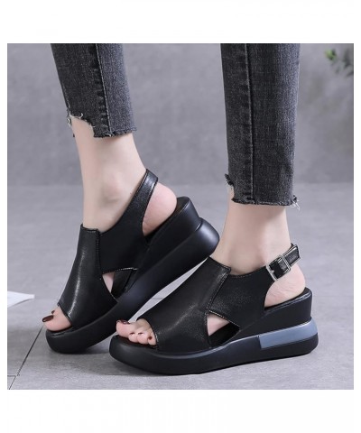 White Platform Women Wedges Size 5 Women Slippers Platform Mini Boots Sandals For Men Women Heeled Sandals Wh 11-black $17.06...