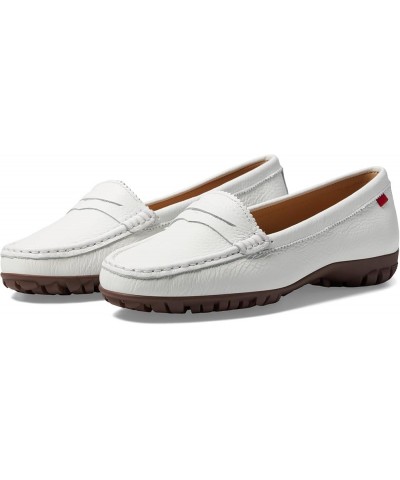 Women's Leather Made in Brazil Lightweight Union Golf Performance Shoe White Grainy $32.53 Athletic Shoes