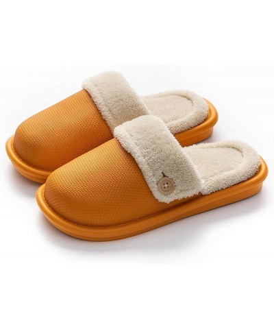 Cotton Slippers Winter New Home Bathroom Waterproof Women Fur Slippers Warm Detachable Plush Bedroom Couples Shoes Ladies Fur...