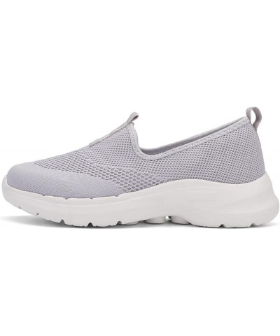 Wide Width Sneakers for Women Breathable Mesh Sneaker Slip On Tennis Shoes Women Lightweight Knit Sneakers Grey $15.98 Fashio...