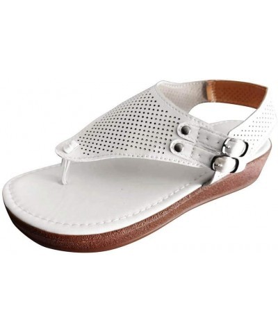 Sandals for Women Dressy Summer, Womens Sandals Comfortable Open Toe Slip On Sandals Summer Casual Beach Sandals X22-white $1...