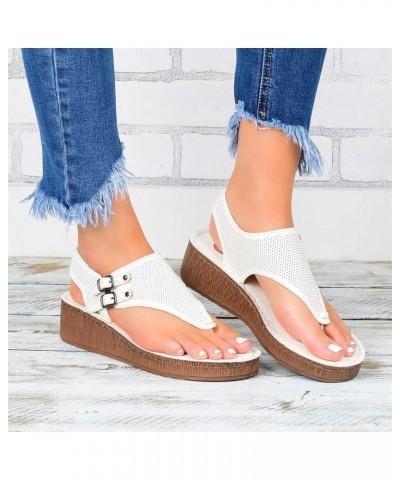 Sandals for Women Dressy Summer, Womens Sandals Comfortable Open Toe Slip On Sandals Summer Casual Beach Sandals X22-white $1...