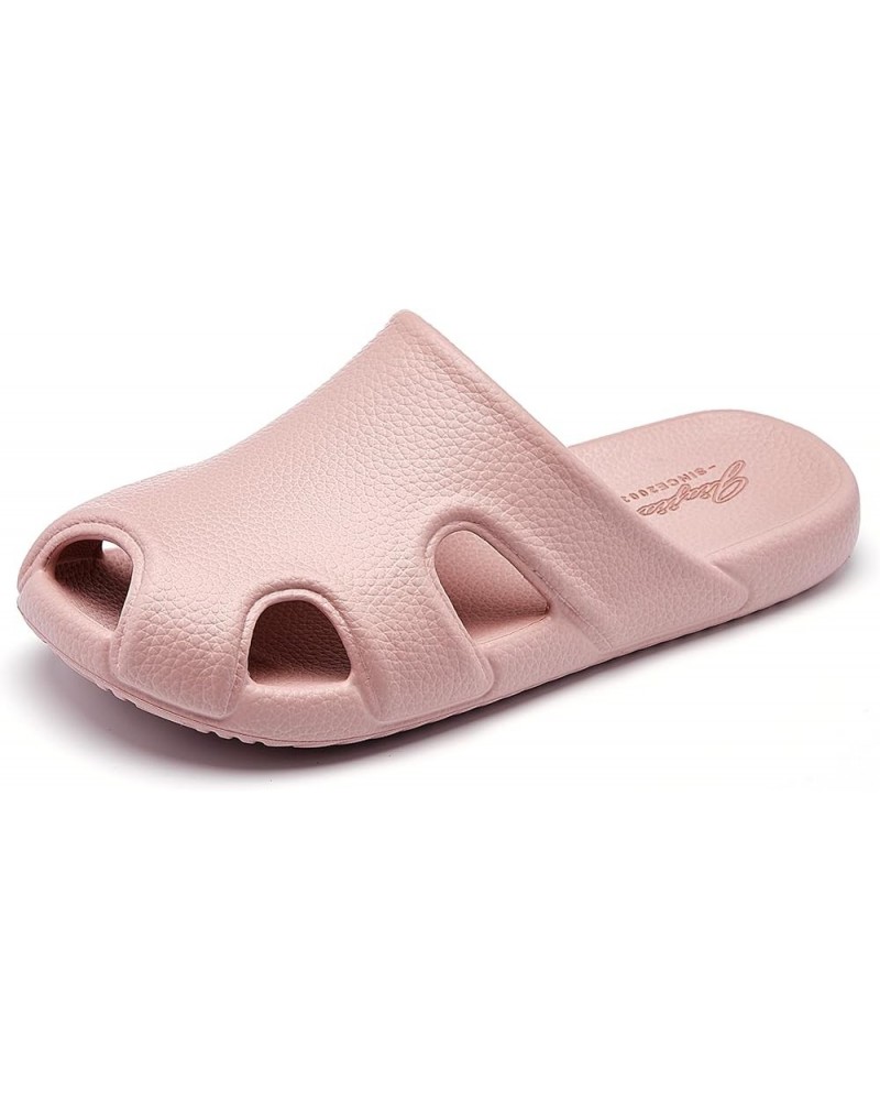 Cloud Slippers for Women and Men, House Slippers Indoor & Outdoor Pillow Slipper Bathroom Sandals Leather Grain Slides Pink $...