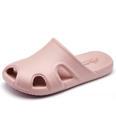 Cloud Slippers for Women and Men, House Slippers Indoor & Outdoor Pillow Slipper Bathroom Sandals Leather Grain Slides Pink $...