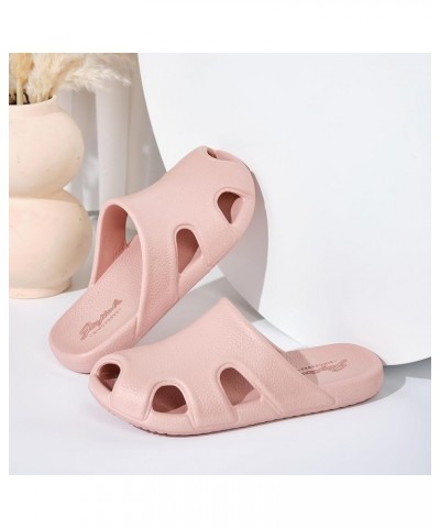 Cloud Slippers for Women and Men, House Slippers Indoor & Outdoor Pillow Slipper Bathroom Sandals Leather Grain Slides Pink $...