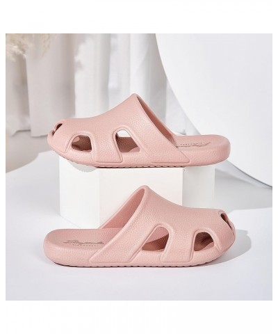 Cloud Slippers for Women and Men, House Slippers Indoor & Outdoor Pillow Slipper Bathroom Sandals Leather Grain Slides Pink $...