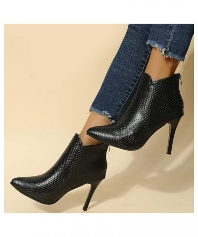 Boots for Women No Heel Casual Women Shoes Stiletto Women Boots Breathable Fashion Pointed Toe Stiletto Women's Boots Earth B...