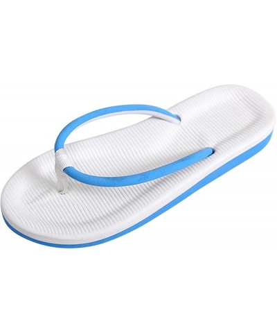 Women's Elastic Strappy Toe Post Ankle Strap Summer Buckle Sandals Athletic Yoga Mat Slip-on Shoes 104-htrns-b-blue $15.55 Sa...