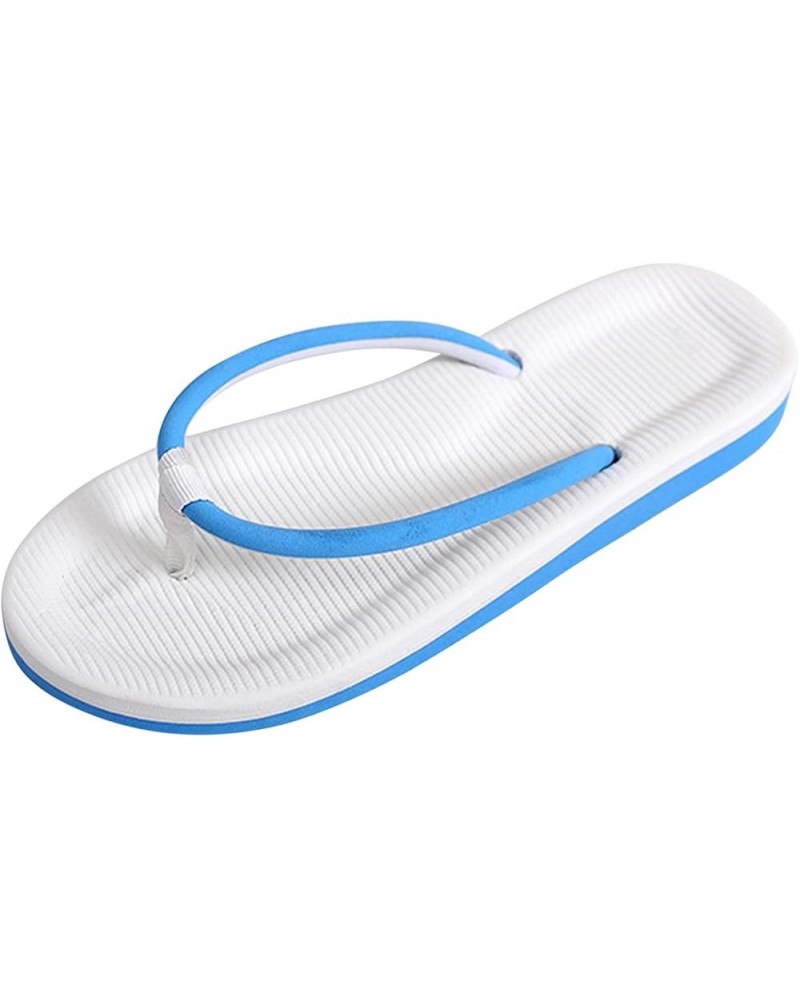 Women's Elastic Strappy Toe Post Ankle Strap Summer Buckle Sandals Athletic Yoga Mat Slip-on Shoes 104-htrns-b-blue $15.55 Sa...