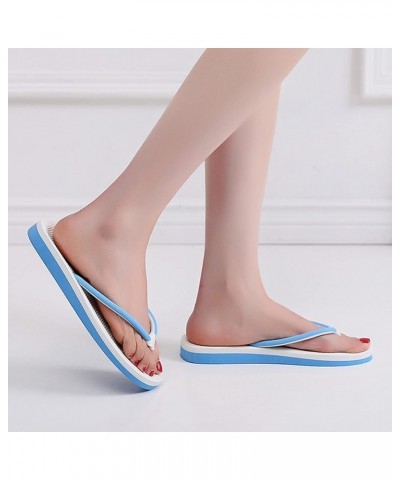 Women's Elastic Strappy Toe Post Ankle Strap Summer Buckle Sandals Athletic Yoga Mat Slip-on Shoes 104-htrns-b-blue $15.55 Sa...