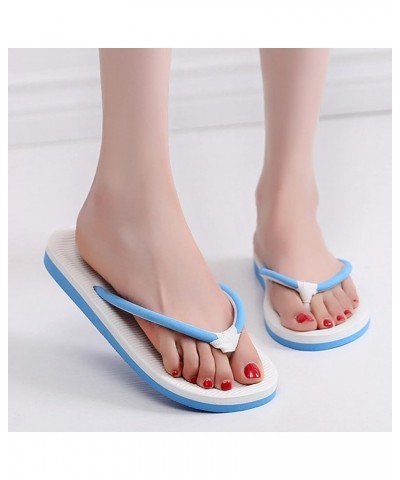 Women's Elastic Strappy Toe Post Ankle Strap Summer Buckle Sandals Athletic Yoga Mat Slip-on Shoes 104-htrns-b-blue $15.55 Sa...