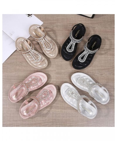 flat sandals casual summer, Summer Women Ladies Flower Crystal Pearl Flip Flops Sandals Beach Casual Shoes Z 01-pink $11.88 S...