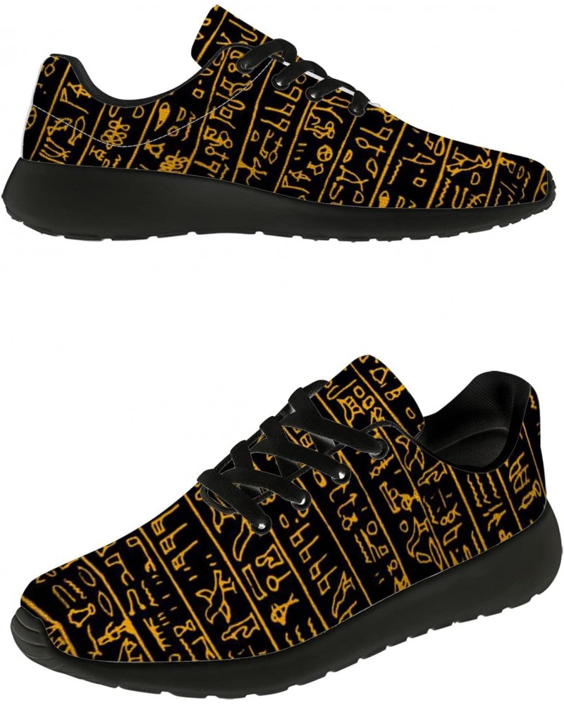 Ancient Egyptian Hieroglyphs Shoes Womens Mens Running Tennis Sneakers 3D Print Ancient Egyptian Pattern Shoes, Gifts for Gir...