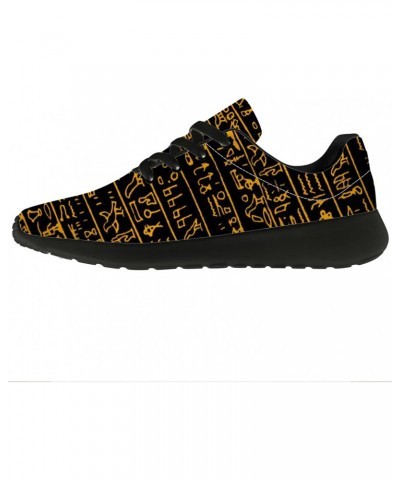 Ancient Egyptian Hieroglyphs Shoes Womens Mens Running Tennis Sneakers 3D Print Ancient Egyptian Pattern Shoes, Gifts for Gir...