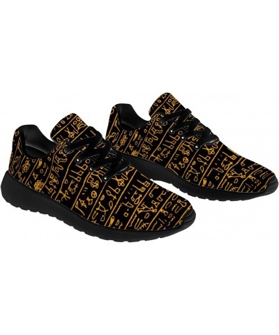 Ancient Egyptian Hieroglyphs Shoes Womens Mens Running Tennis Sneakers 3D Print Ancient Egyptian Pattern Shoes, Gifts for Gir...