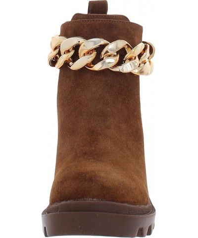 womens Amulet Ankle Boot Chestnut Suede Chain $18.72 Boots