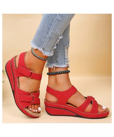 Platform Sandals Women Womens Sandals Wedges Sandals Platform Summer Casual Open Toe High Heel Sandals Espadrilles $30.91 San...