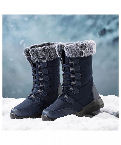 Womens Snow Boots Waterproof Insulated Pull on Womens Lightweight Hiking Snow Boots Womens Snow Boots Wide Calf Boots for Sno...