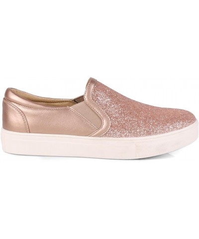 Slip On Puebla-01 Glitter Women's Sneakers in Champagne Champagne $15.30 Fashion Sneakers