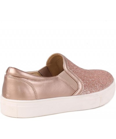 Slip On Puebla-01 Glitter Women's Sneakers in Champagne Champagne $15.30 Fashion Sneakers