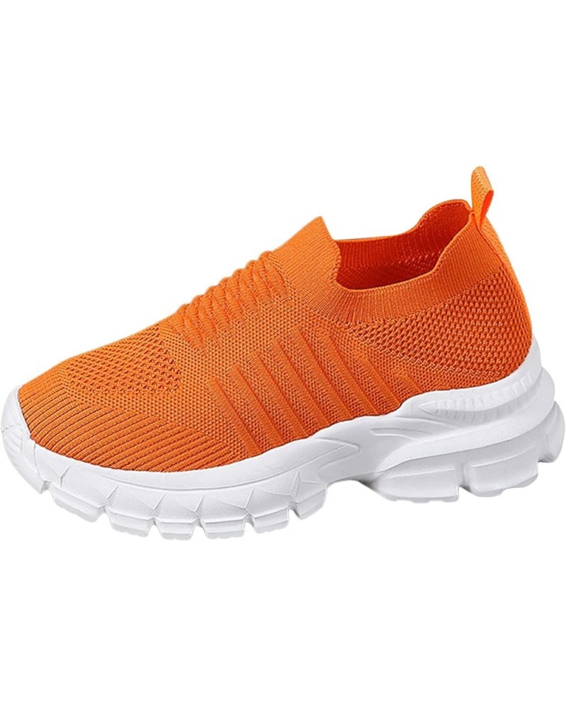 Womens Runing Tennis Mesh Sneakers Breathable Lightweight Casual Shoes Athletic Gym Tennis Walking Shoes Ao4-orange $20.05 At...