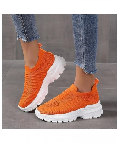 Womens Runing Tennis Mesh Sneakers Breathable Lightweight Casual Shoes Athletic Gym Tennis Walking Shoes Ao4-orange $20.05 At...