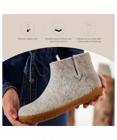 Unisex-Adult Wool Boot Rubber Outsole Grey $53.58 Slippers