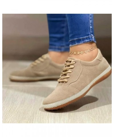 Sneakers for Women,Women's Mesh Platform Shoes Lace Up Sneakers Classic Breathable Daily Wear Travel Shoes Beige $15.38 Athle...