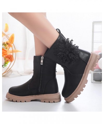 Children Shoes Scrub Boots Shoes Waterproof Leather Short Boots Non Slip Breathable Nude Boots Warm Slippers for Women (A, 3....